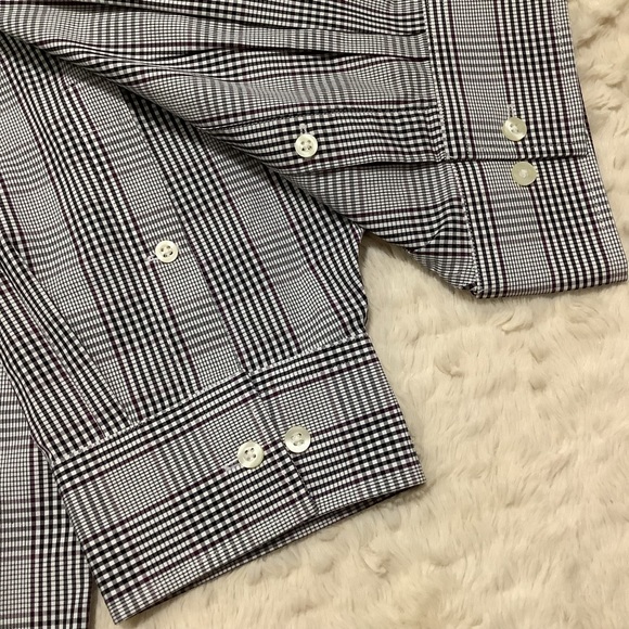 🛍️ MICHAEL KORS Relaxed Fit Button-Up Plaid Dress Shirt Men’s - Size 22 … - Picture 6 of 14